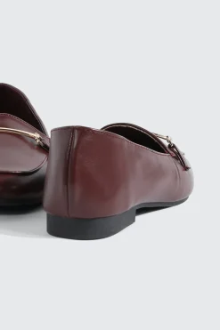 Faux Leather Square Toe Loafers