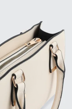 Faux Leather Structured Handbag