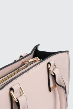 Faux Leather Structured Handbag