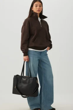 Faux Leather Tote Bag