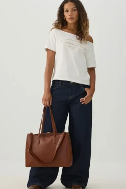 Faux Leather Tote Bag