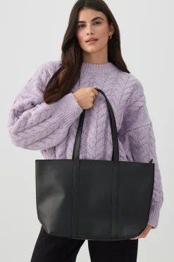 Faux Leather Tote Bag