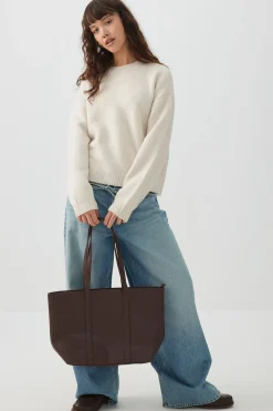 Faux Leather Tote Bag