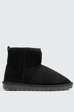 Faux Sheepskin Ankle Boots