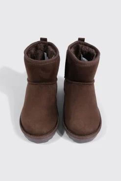 Faux Sheepskin Ankle Boots