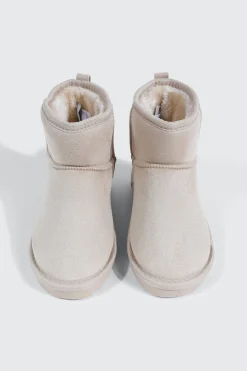 Faux Sheepskin Ankle Boots