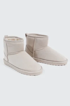 Faux Sheepskin Ankle Boots