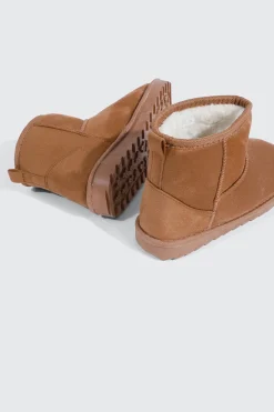 Faux Sheepskin Ankle Boots