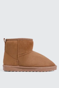Faux Sheepskin Ankle Boots
