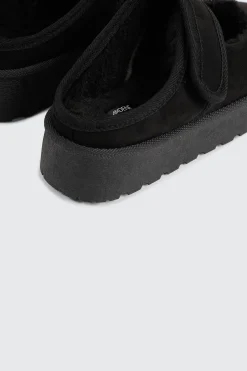 Faux Sheepskin Mary Janes