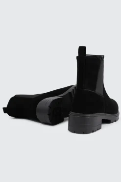 Faux Suede Chelsea Boots