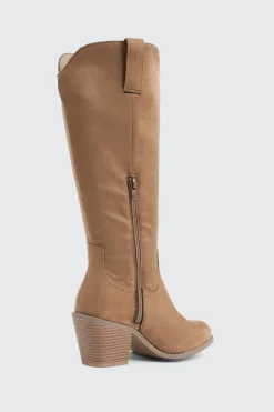 Faux Suede Cowboy Boots