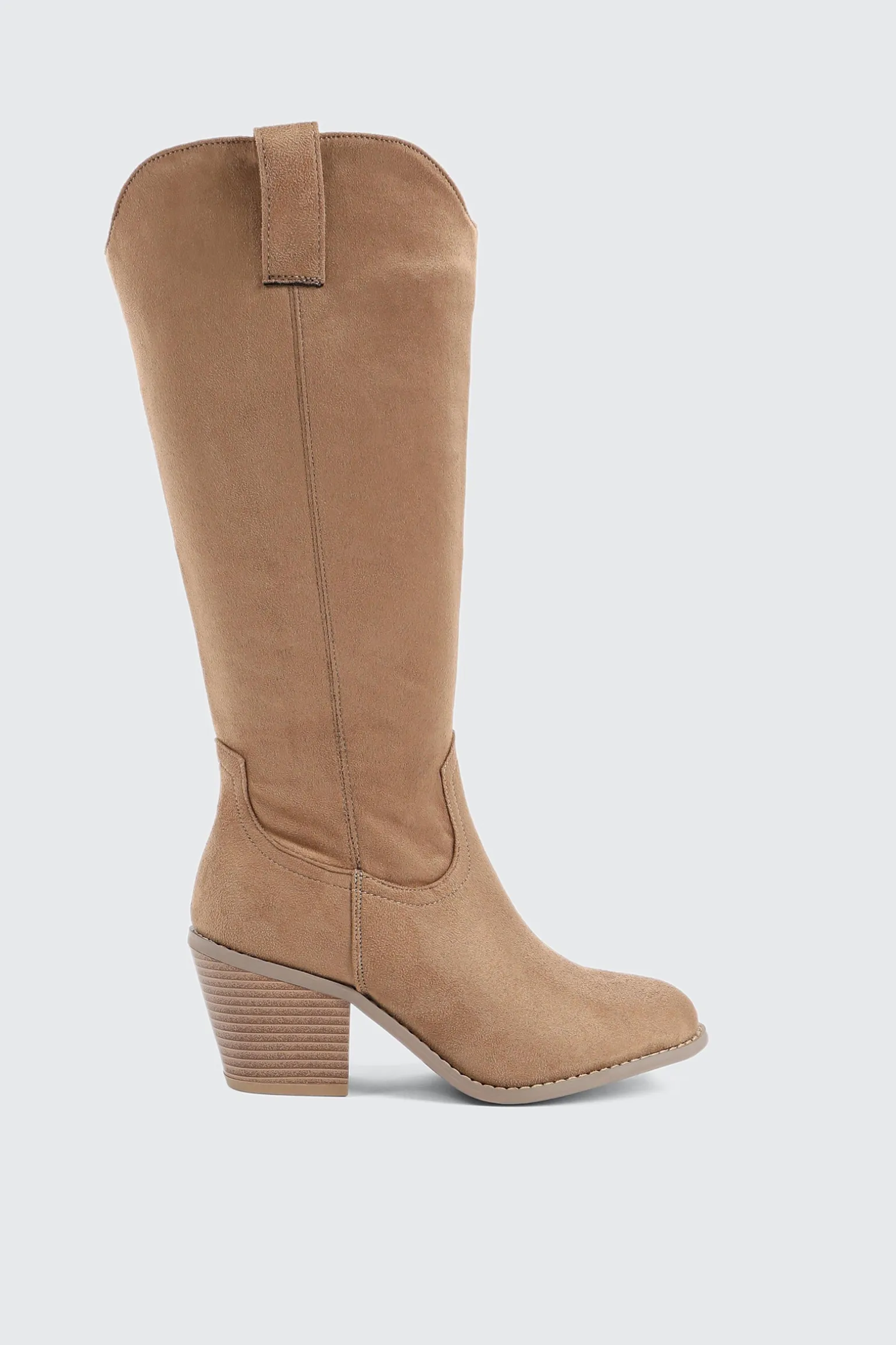 Faux Suede Cowboy Boots