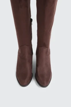 Faux Suede Cowboy Boots