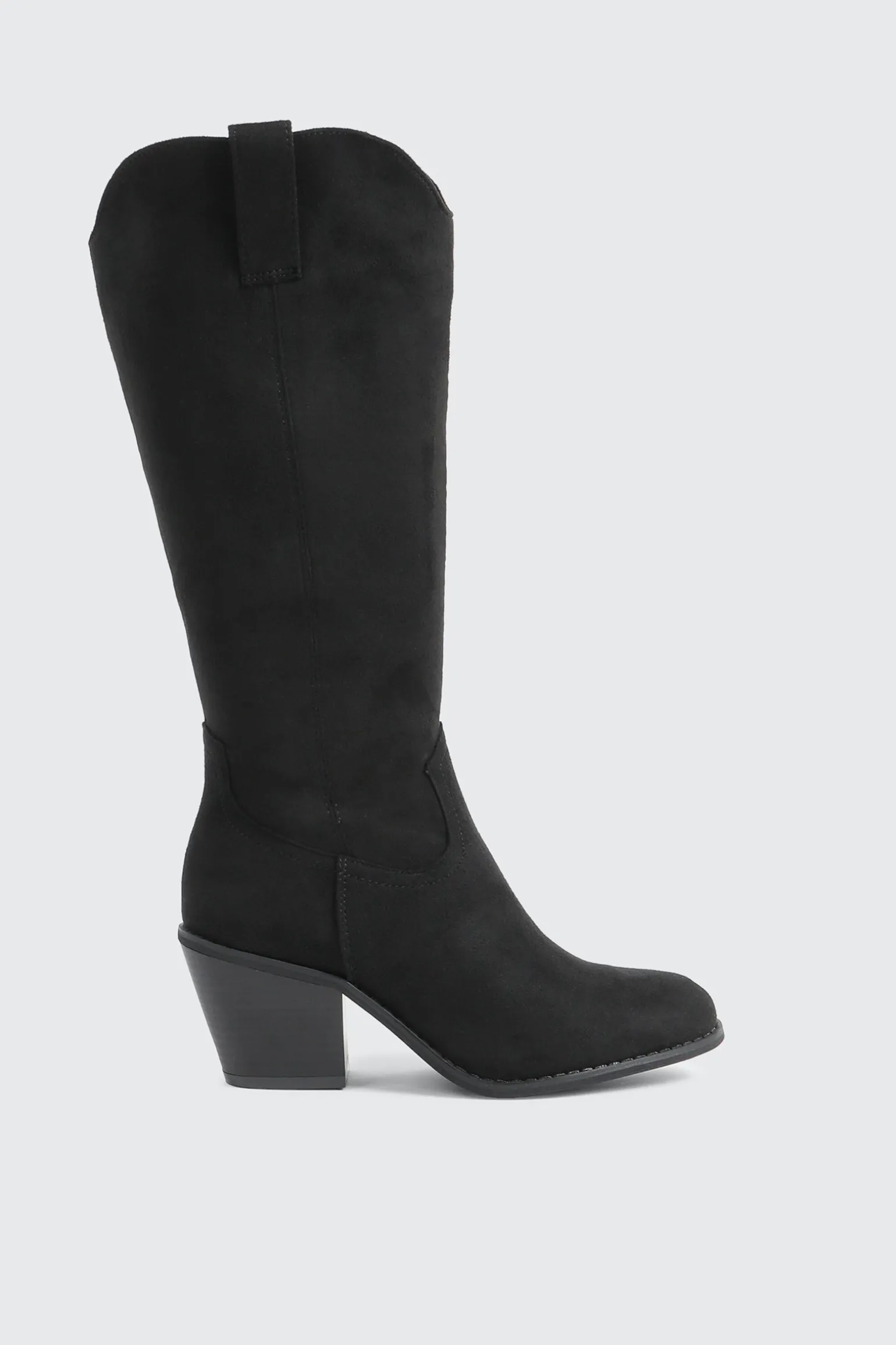 Faux Suede Cowboy Boots