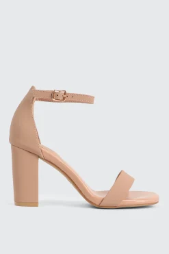 Faux Suede High Heel Sandals