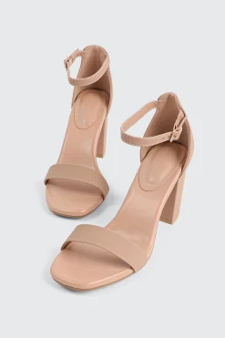 Faux Suede High Heel Sandals