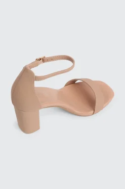 Faux Suede High Heel Sandals