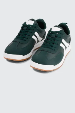 Faux Suede & Leather Contrast Sneakers
