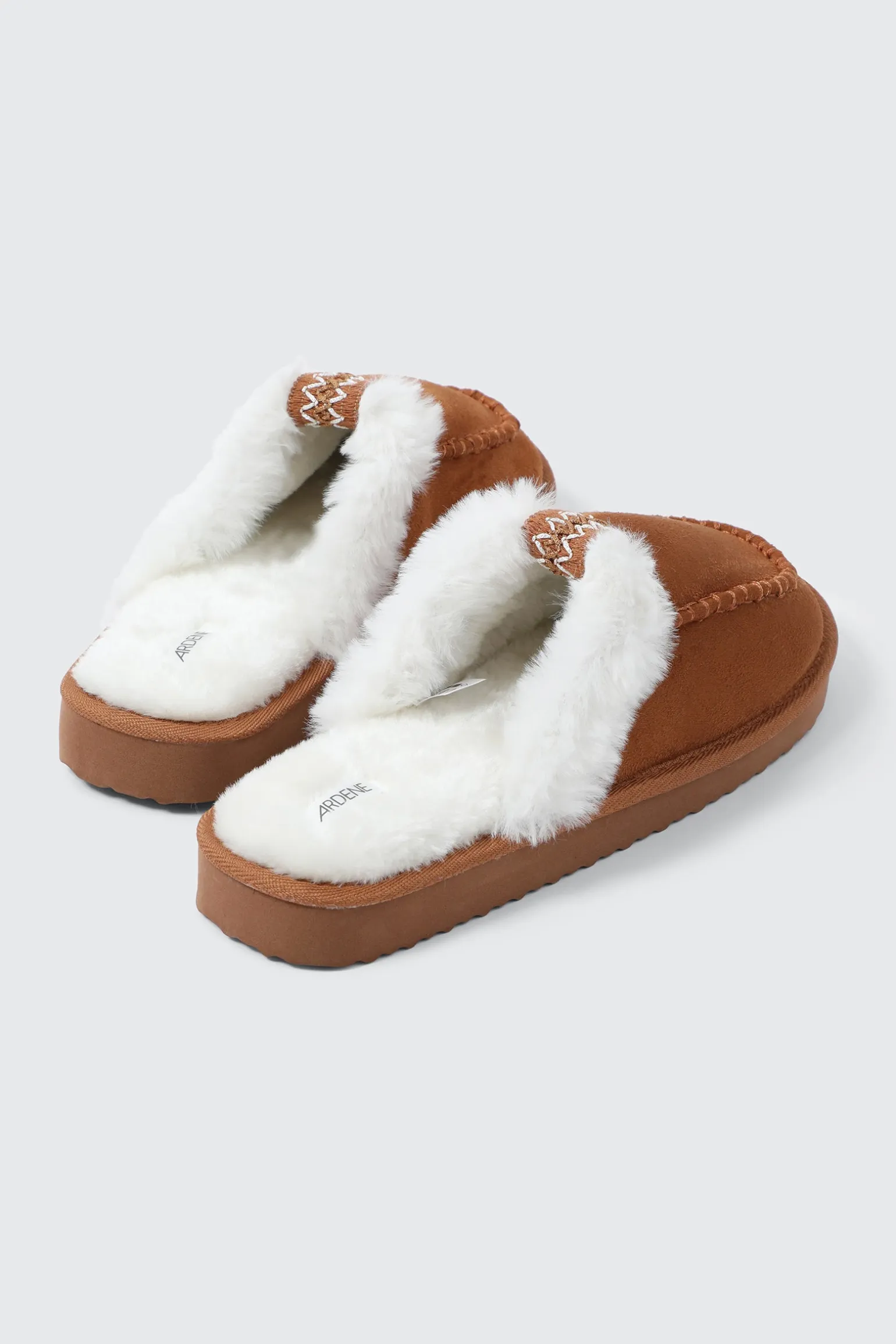 Faux Suede Mule Slippers