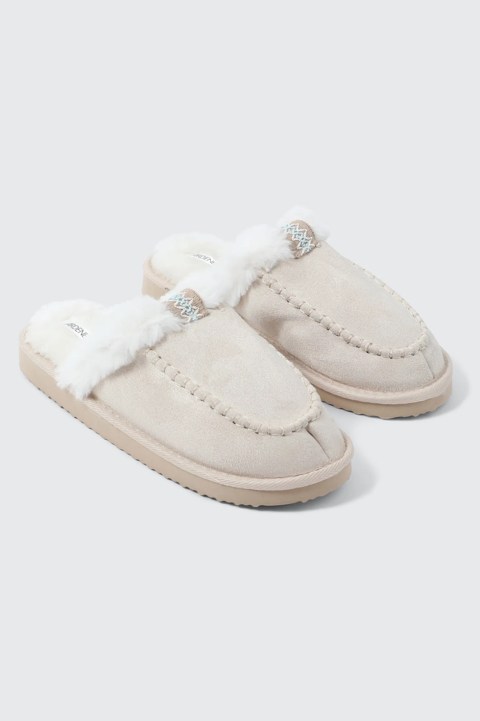 Faux Suede Mule Slippers