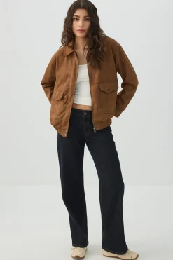 Faux Suede Oversized Jacket