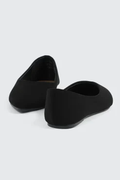 Faux Suede Pointed Toe Flats