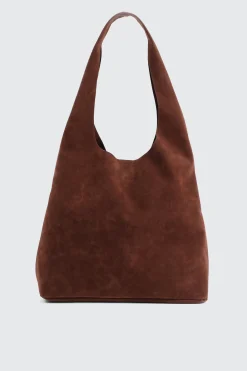 Faux Suede Shoulder Bag