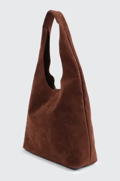 Faux Suede Shoulder Bag