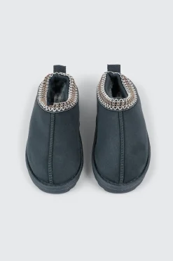 Faux Suede Slip On Mules