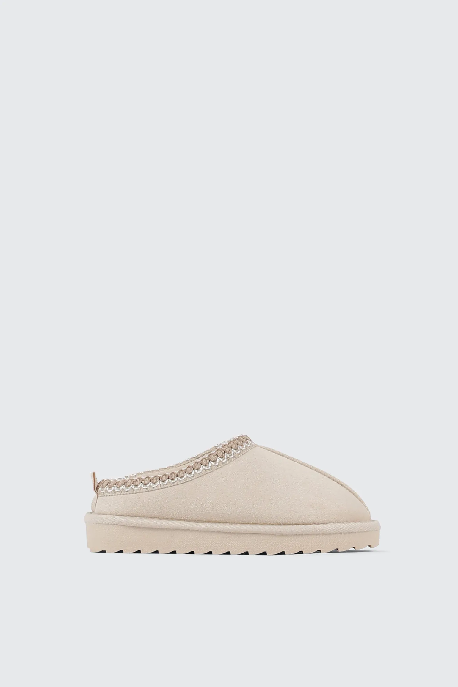 Faux Suede Slip On Mules