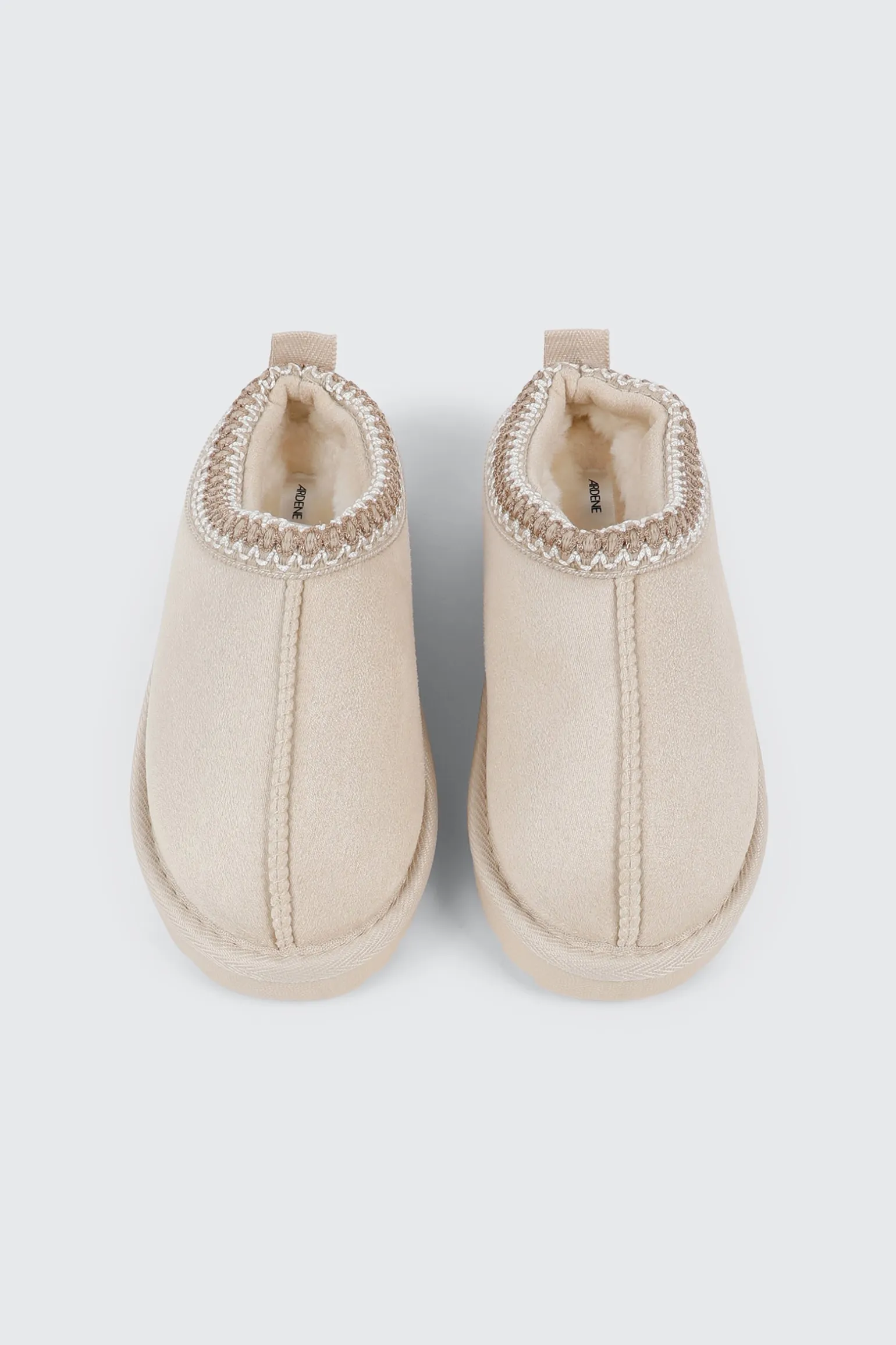 Faux Suede Slip On Mules