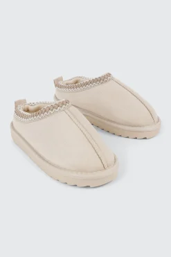 Faux Suede Slip On Mules