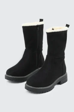Faux Suede Winter Boots