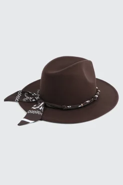 Felt Fedora Hat with Embellishment