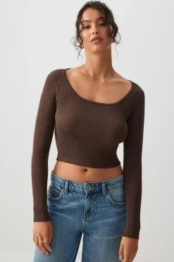 Fine Knit Square Neck Sweater