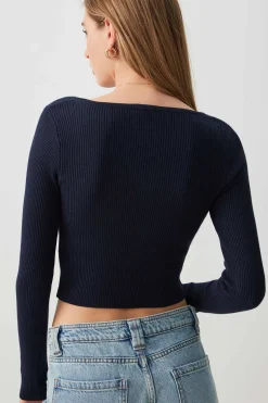Fine Knit Square Neck Sweater