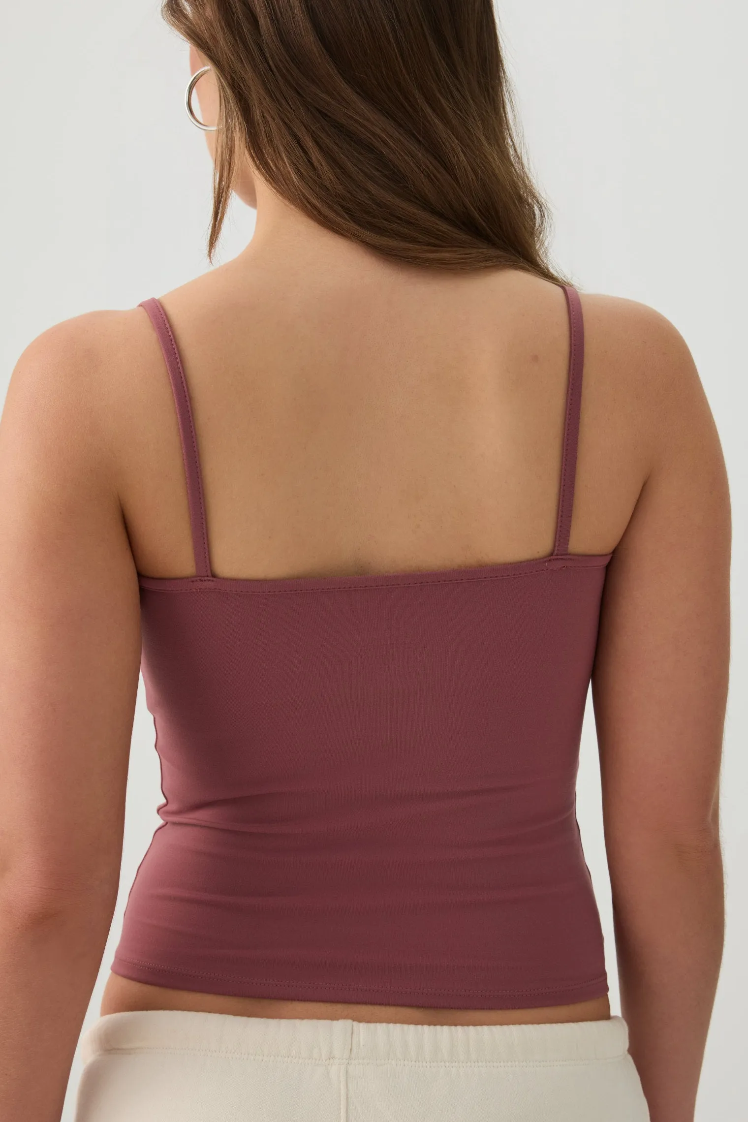 Fitted Square Neck Tank Top