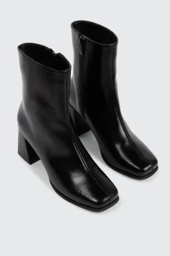 Flare Heel Ankle Boots