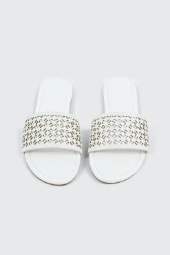 Flat Sandals with Cutout Design