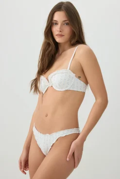 Floral Cheeky Bikini Bottom with Ruffles