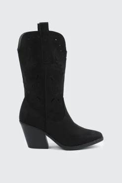 Floral Cutout Cowboy Boots