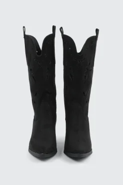 Floral Cutout Cowboy Boots