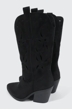 Floral Cutout Cowboy Boots