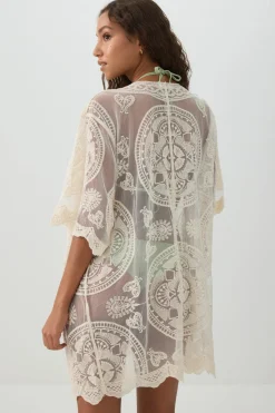 Floral Embroidered Cover Up