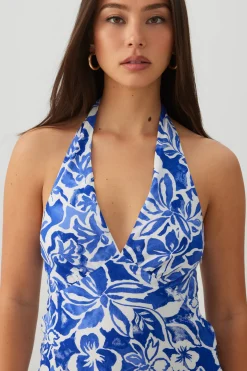 Floral Halter Mini Dress