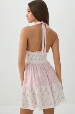 Floral Halter Mini Dress