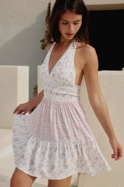 Floral Halter Mini Dress