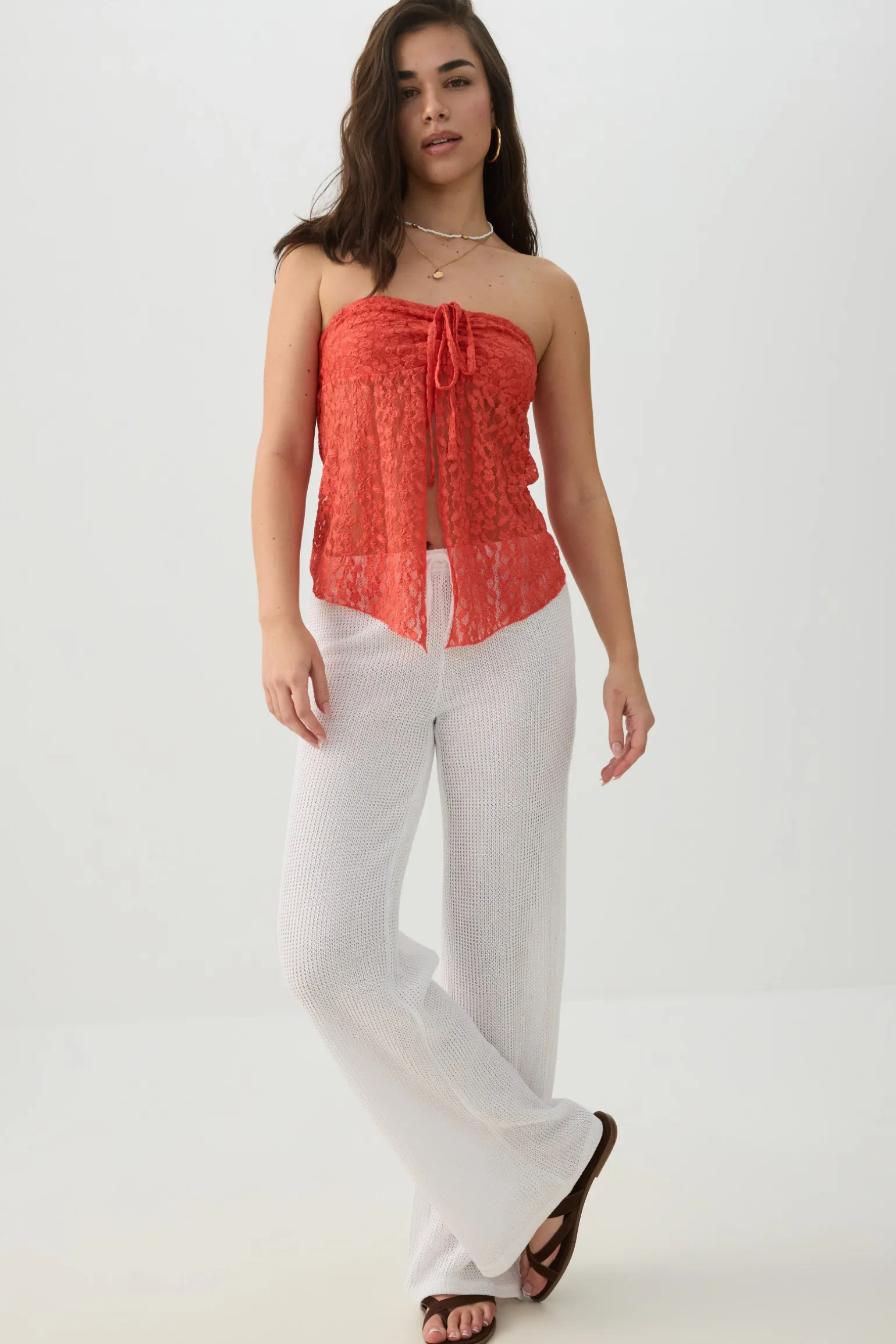Floral Lace Tube Top