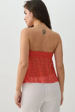 Floral Lace Tube Top